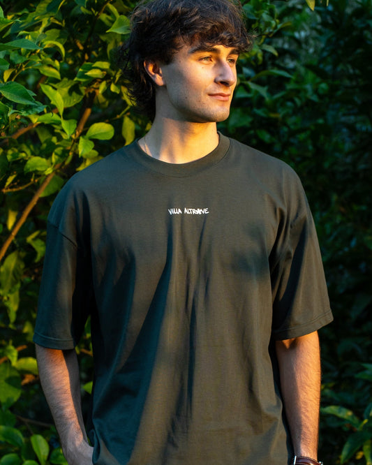 Nap and Wine Tee Olive